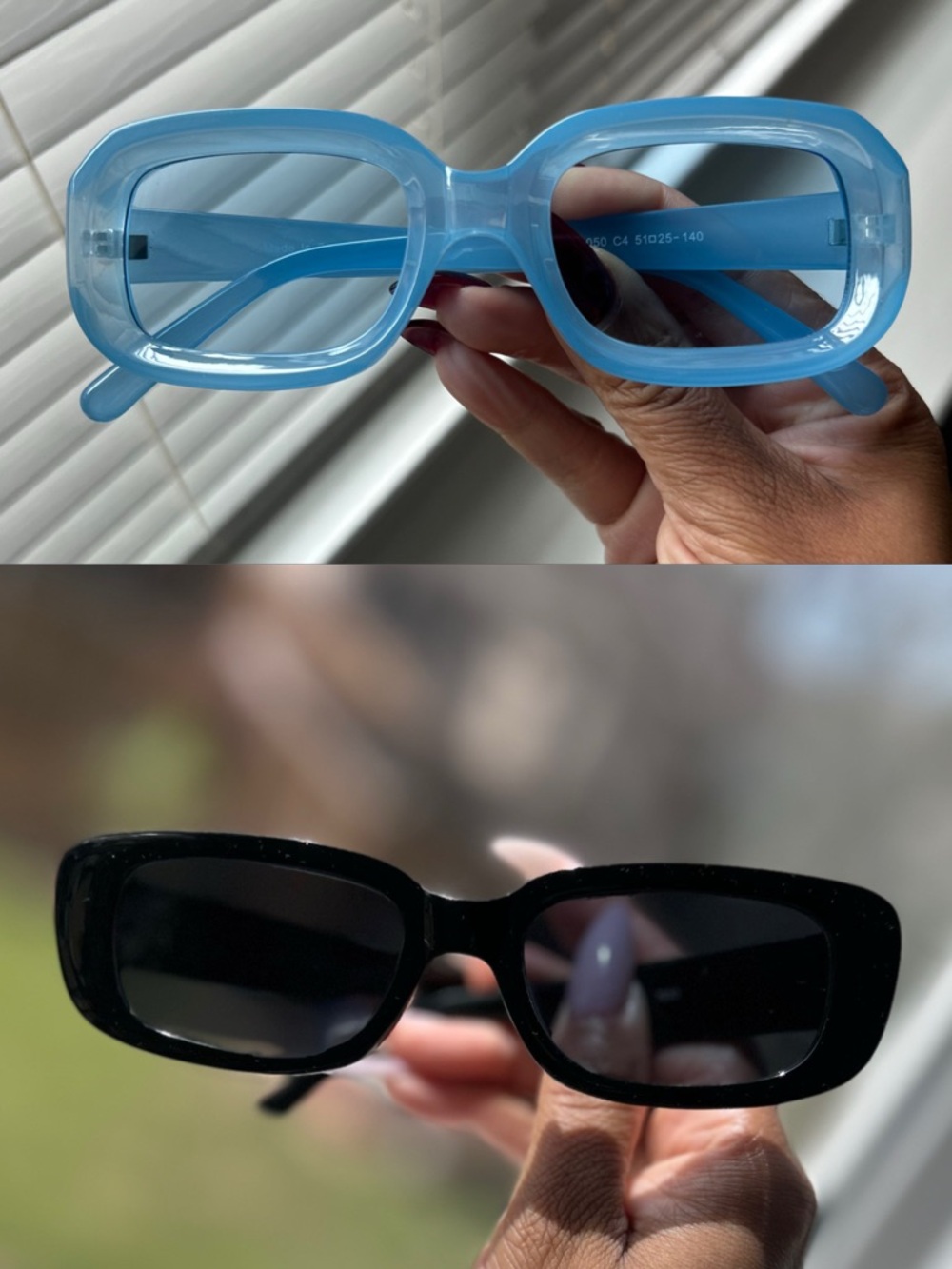 SET Black & blue Retro Sunglasses (2-for-1) – Gift Set